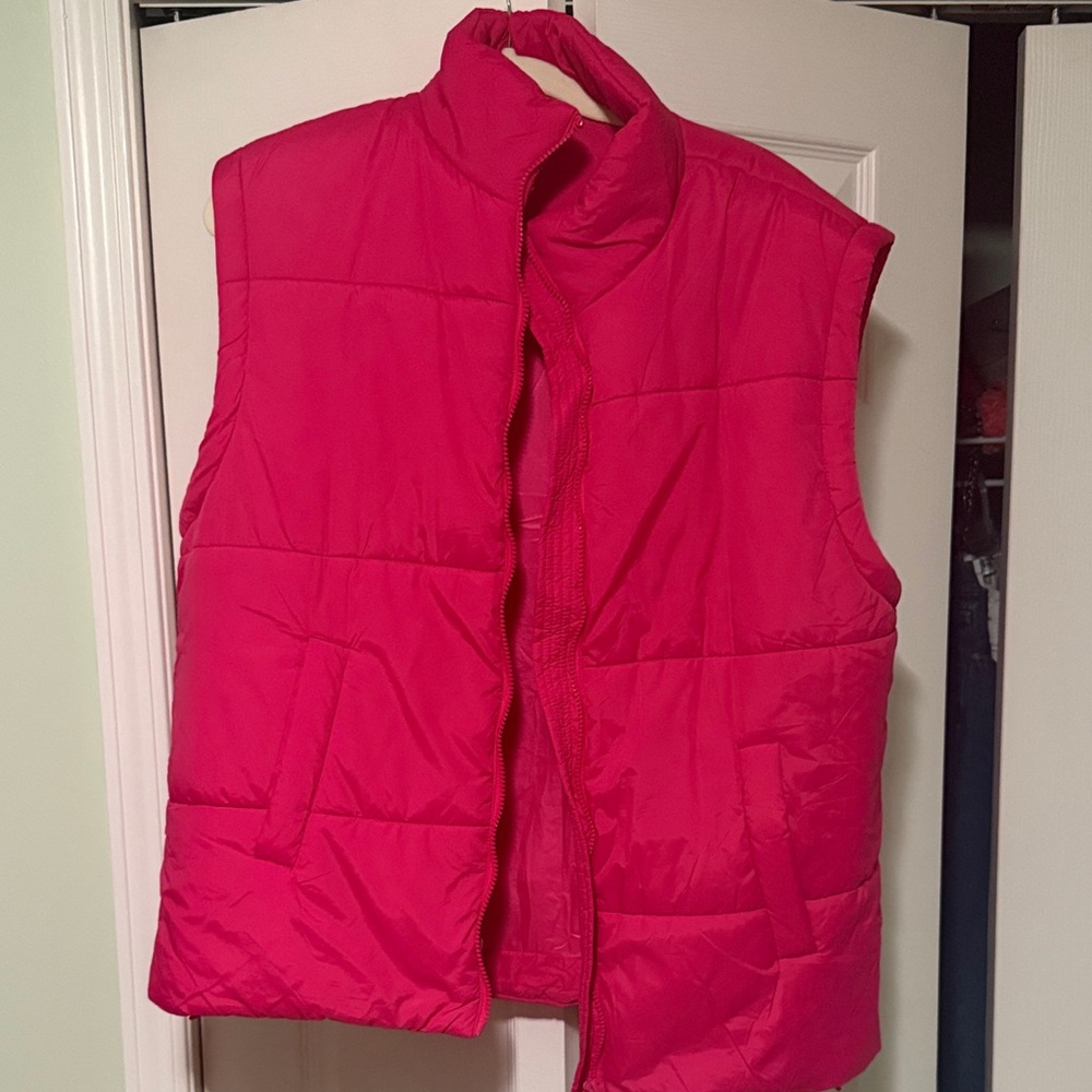 Women's Pink Puffer Vest